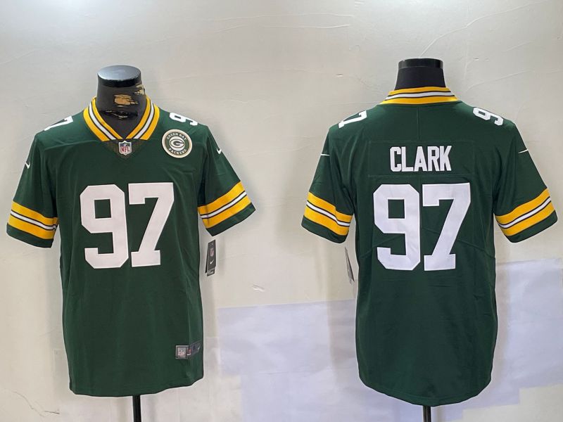 Men Green Bay Packers #97 Clark Green Second generation 2024 Nike Limited NFL Jersey style 2->green bay packers->NFL Jersey